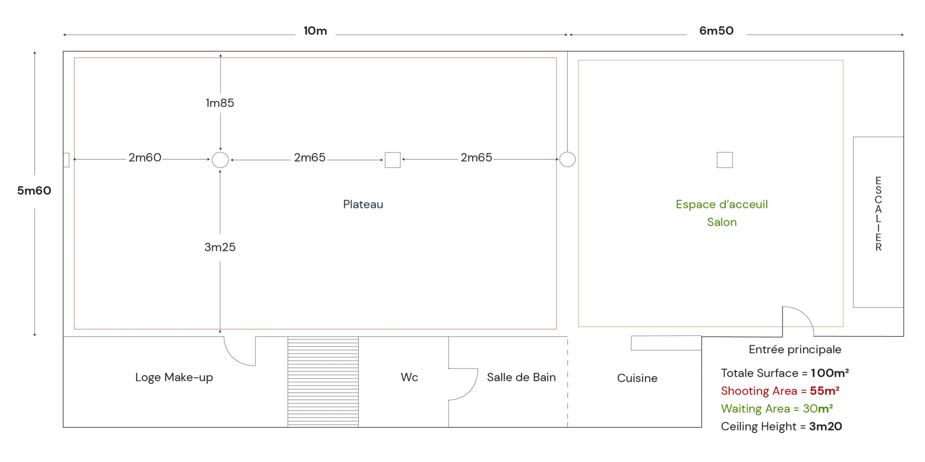 Plan LOCATION STUDIO PHOTO PARIS 11​