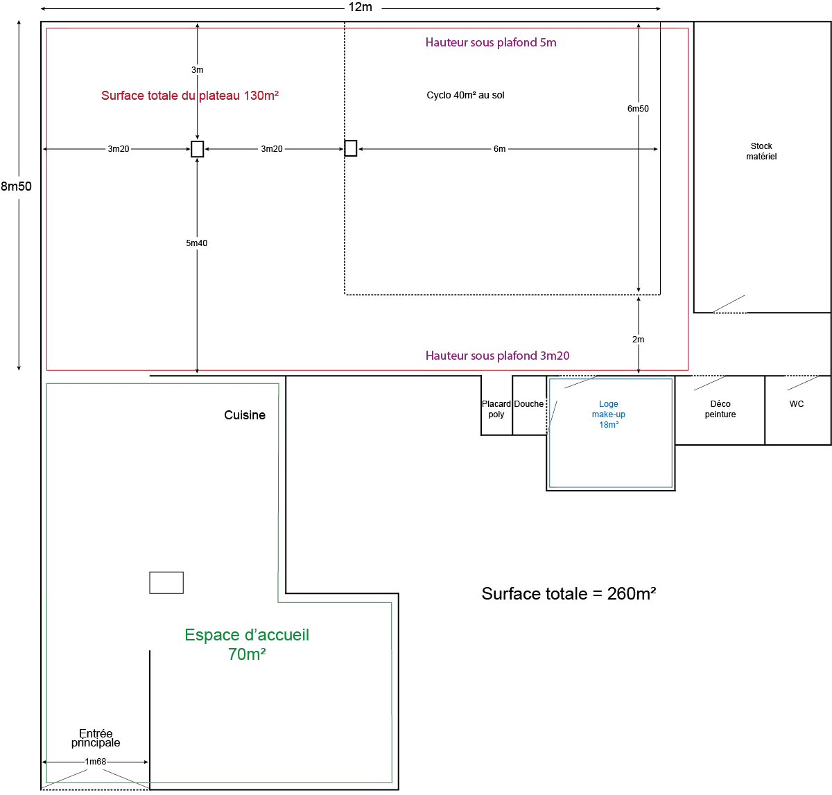 Plan studio photo studio à paris